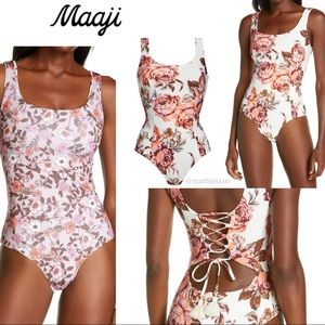 MAAJI Rose Ceremony Reversible One-Piece Swimsuit Size S 156$